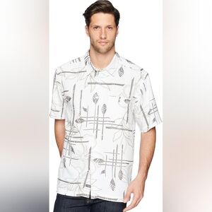 Quicksilver Waterman Comfort Fit Aloha Shirt Paddle Print